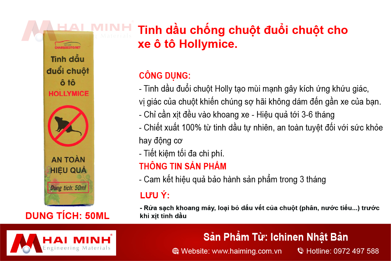 Tinh dầu đuổi chuột Holleymice Nhật Bản