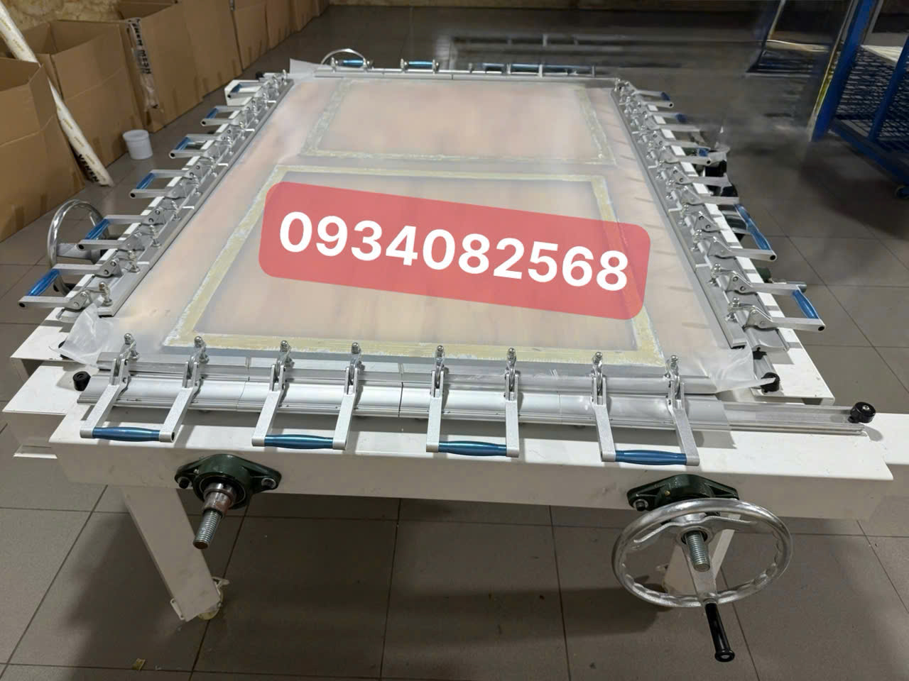 máy căng khung lụa tay đôi, máy căng khuôn