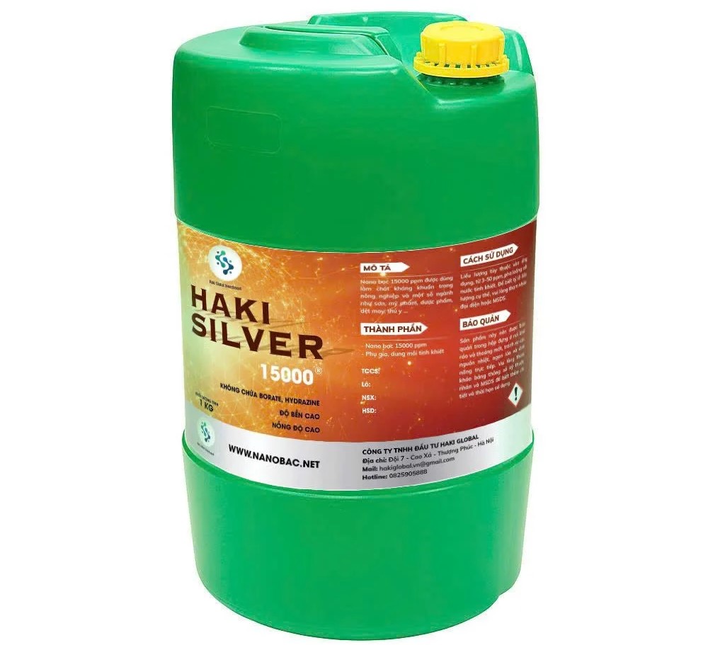 Nano bạc nguyên liệu 15000 ppm