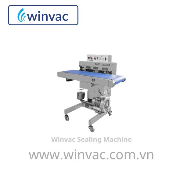Máy dán túi liên tục Winvac gắn bơm hút chân không