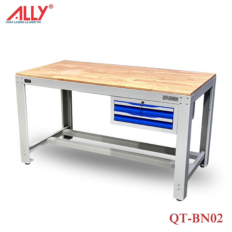 BÀN THAO TÁC KỸ THUẬT CÓ HỘC TỦ ALLY QT-BN02 – GIẢI PHÁP CHUYÊN NGHIỆP CHO XƯỞNG & PHÒNG KỸ THUẬT