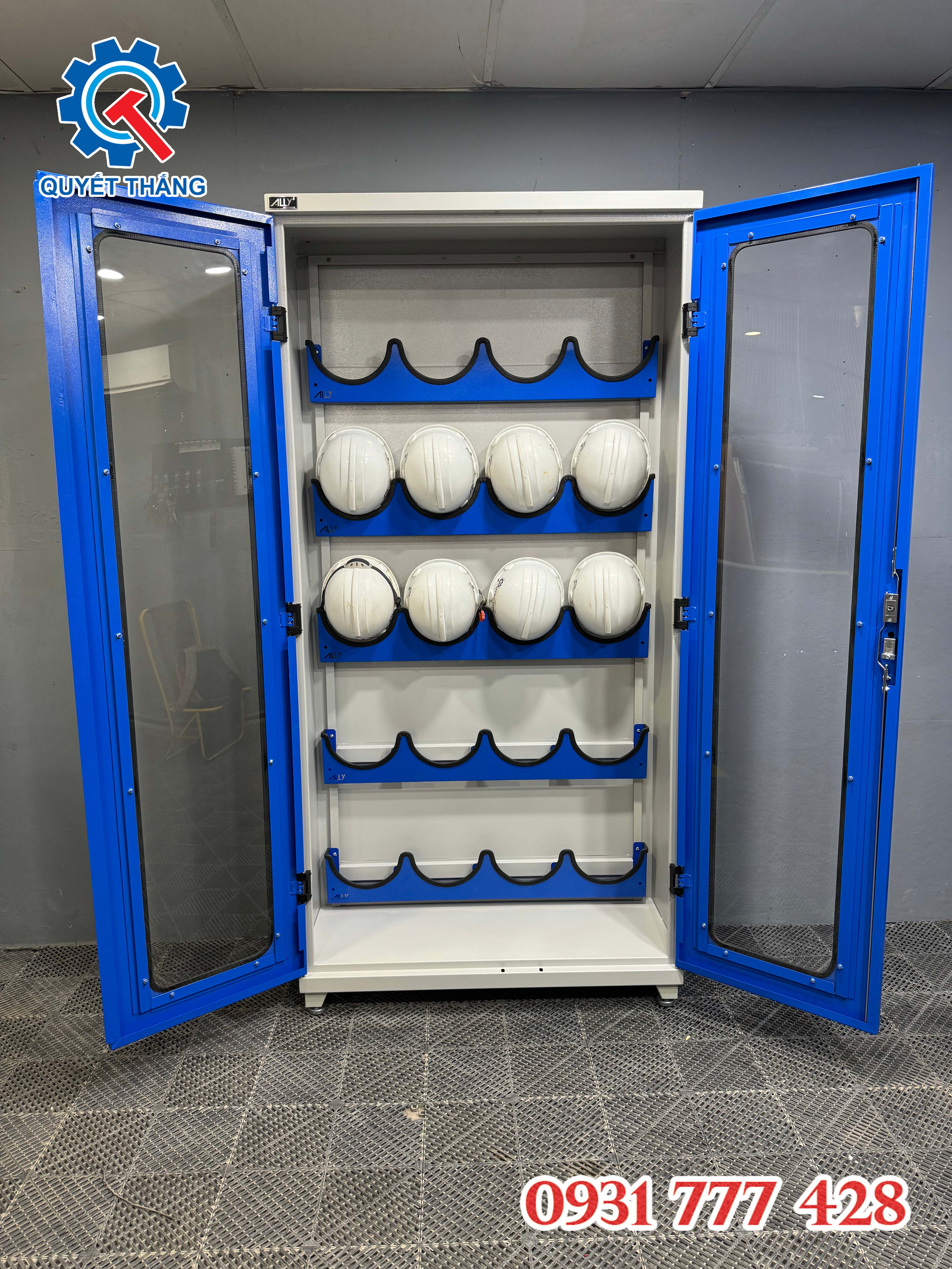 TỦ ĐỂ NÓN BẢO HỘ LAO ĐỘNG ALLY QT-LD07