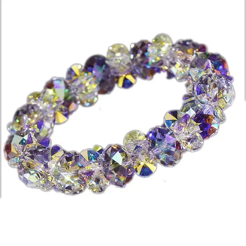 Luxury Colorful White Austrian Crystal Bracelet – Elegant Sparkle for Every Occasion