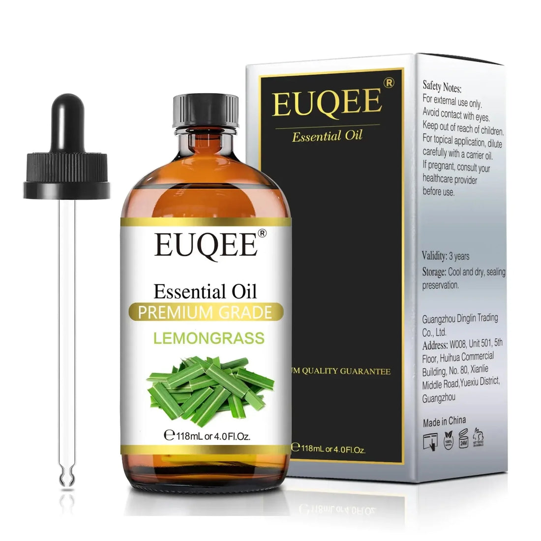 Premium Essential Oils Set for Aromatherapy & Humidifiers – EUQEE 4 fl oz