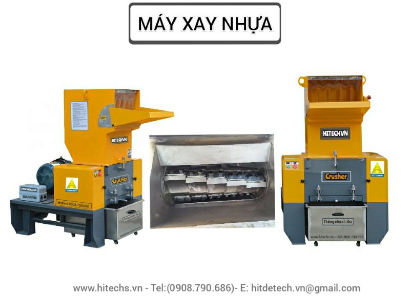 Máy Băm Xay nhựa cứng Hitech 300