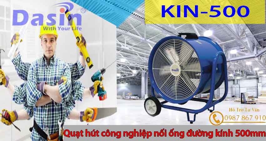 quạt hút gió công nghiệp đường kính 500mm