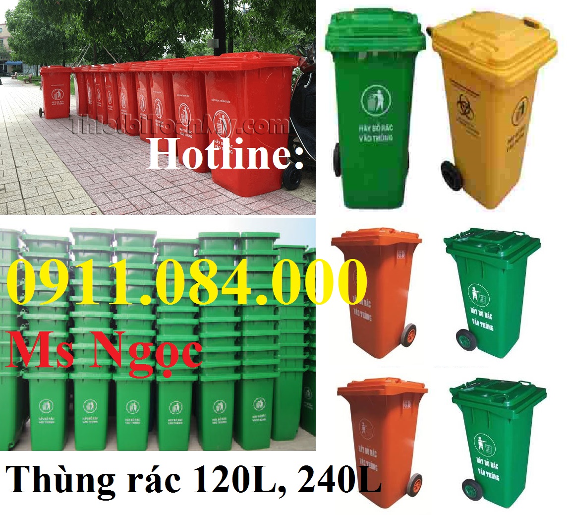 Phân phối thùng rác nhựa Sài Gòn 240L chính hãng giá rẻ tại Vĩnh Long 0911.084.000 Ms Ngọc