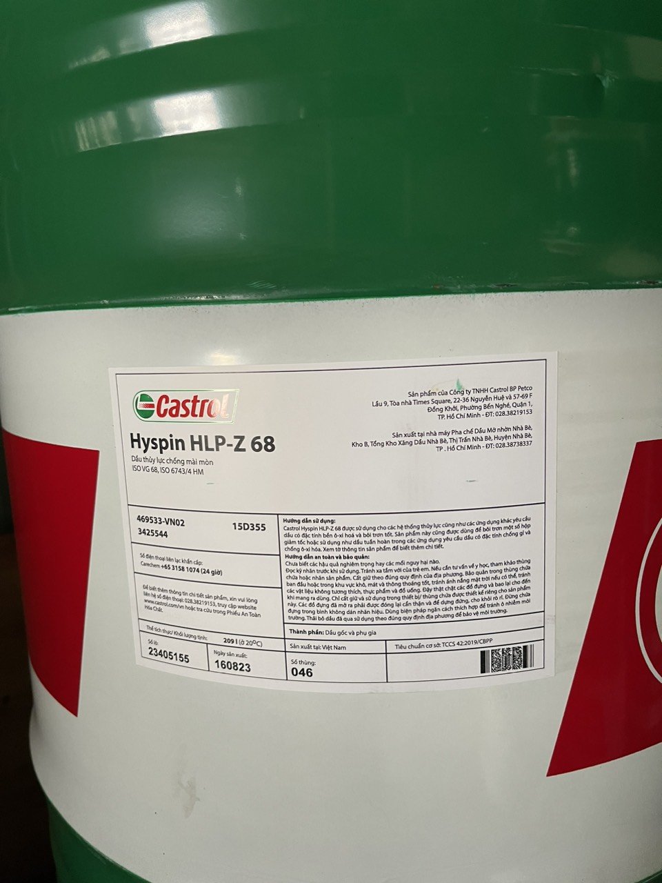 Mua bán dầu thủy lực Castrol Hyspin HLP-Z 68 chính hãng – Dầu Nhớt Bách Khoa