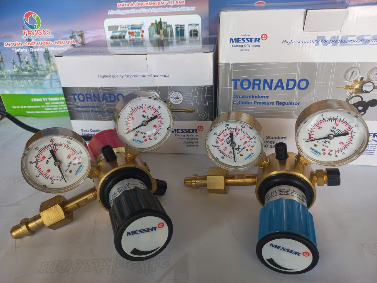 Van điều áp khí Oxy Tornado Messer Đức - Công ty TNHH Favigas