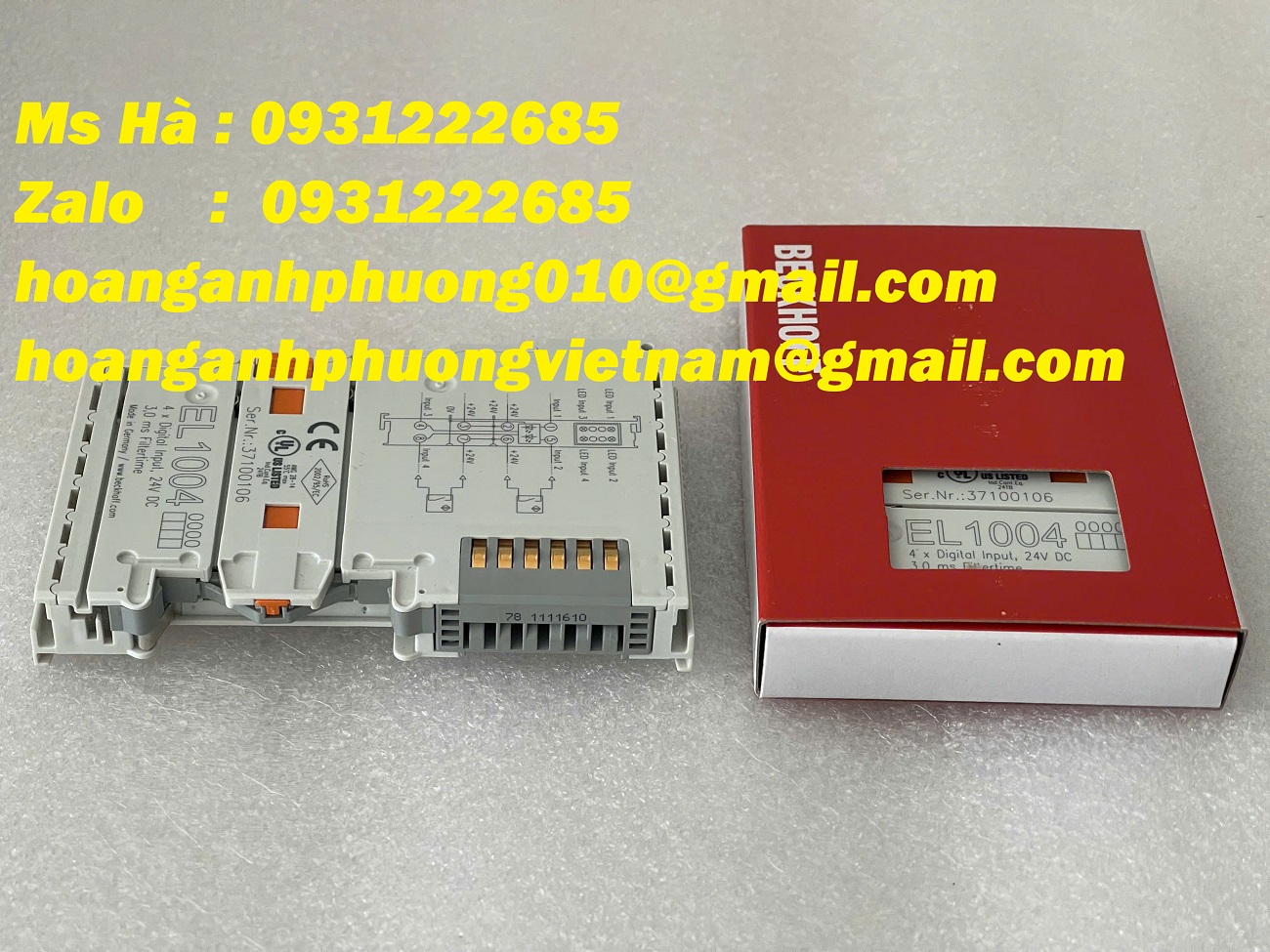 TP HCM - Cung cấp mô đun đầu vào beckhoff EL1004 24VDC