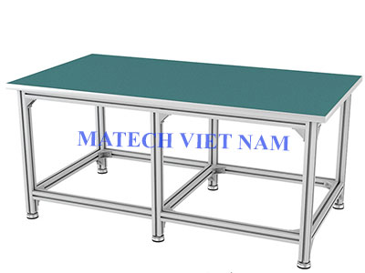 Matech Viet Nam chuyên Thiết kế và gia công chế tạo bàn thao tác khung nhôm mặt gỗ chống tĩnh điện theo yêu cầu khách hàng