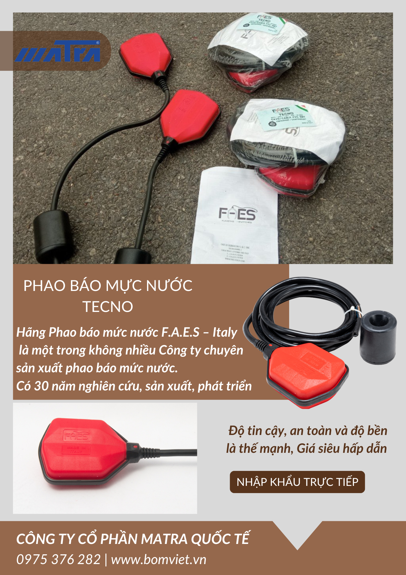 Phao báo mực nước Tecno