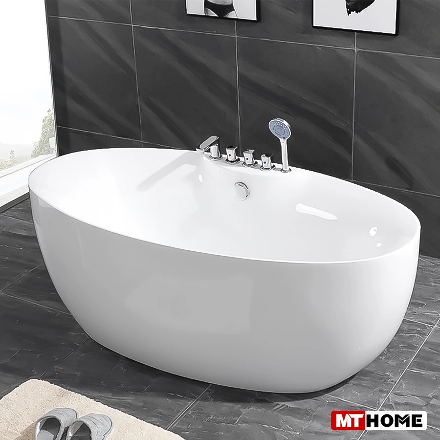 Bồn Tắm Nằm Hình Trứng Màu Trắng MTBT-02