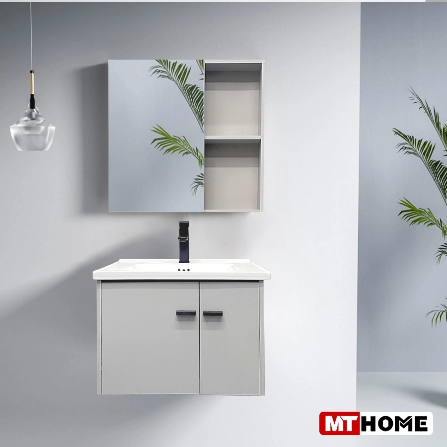 Tủ Lavabo Nhà Tắm Nhôm Tổ Ong Xám Nhạt Cao Cấp MTTN-7636