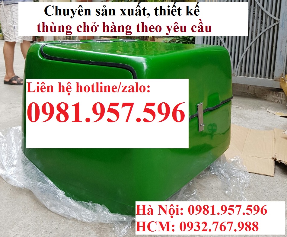 Chuyên sản xuất thùng chở hàng sau xe máy, thiết kế dây đỡ, chia ngăn theo yêu cầu