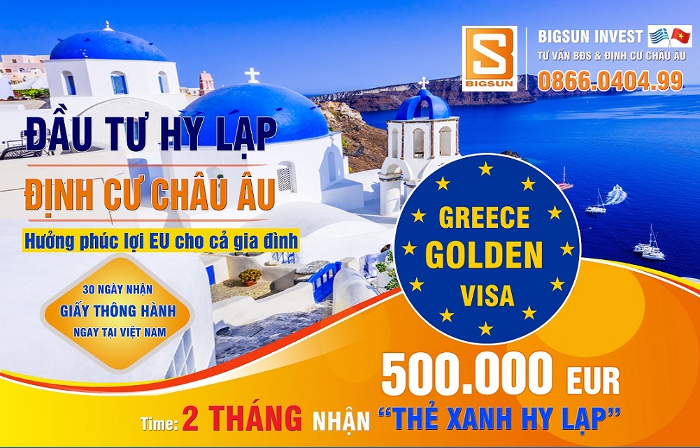 Đầu tư BĐS HY LẠP 500k euro nhận ngay GOLDEN VISA CHÂU ÂU