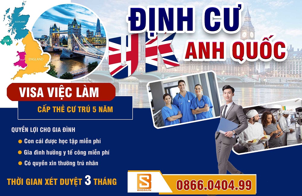 Tuyển dụng người Việt làm việc tại Anh Quốc