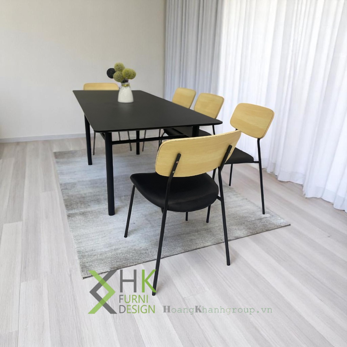 Bàn ăn mặt đá ceramic Hoka