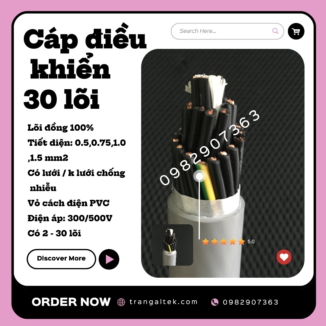 Cáp Điều Khiển 30 Lõi Altek Kabel – Giải Pháp Truyền Tín Hiệu Ổn Định