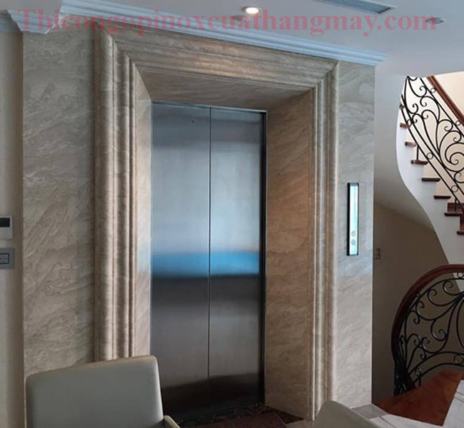 Thi công ốp inox cửa thang máy khách sạn Giá Rẻ