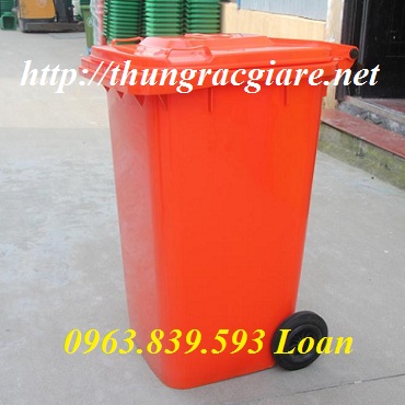 Bán thùng rác nhựa HDPE 240L giá rẻ tại Bình Dương.