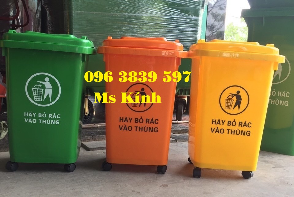 Bán thùng rác nhựa 60 lít, thùng rác dùng trong hộ gia đình - 096 3839 597 Ms Kính