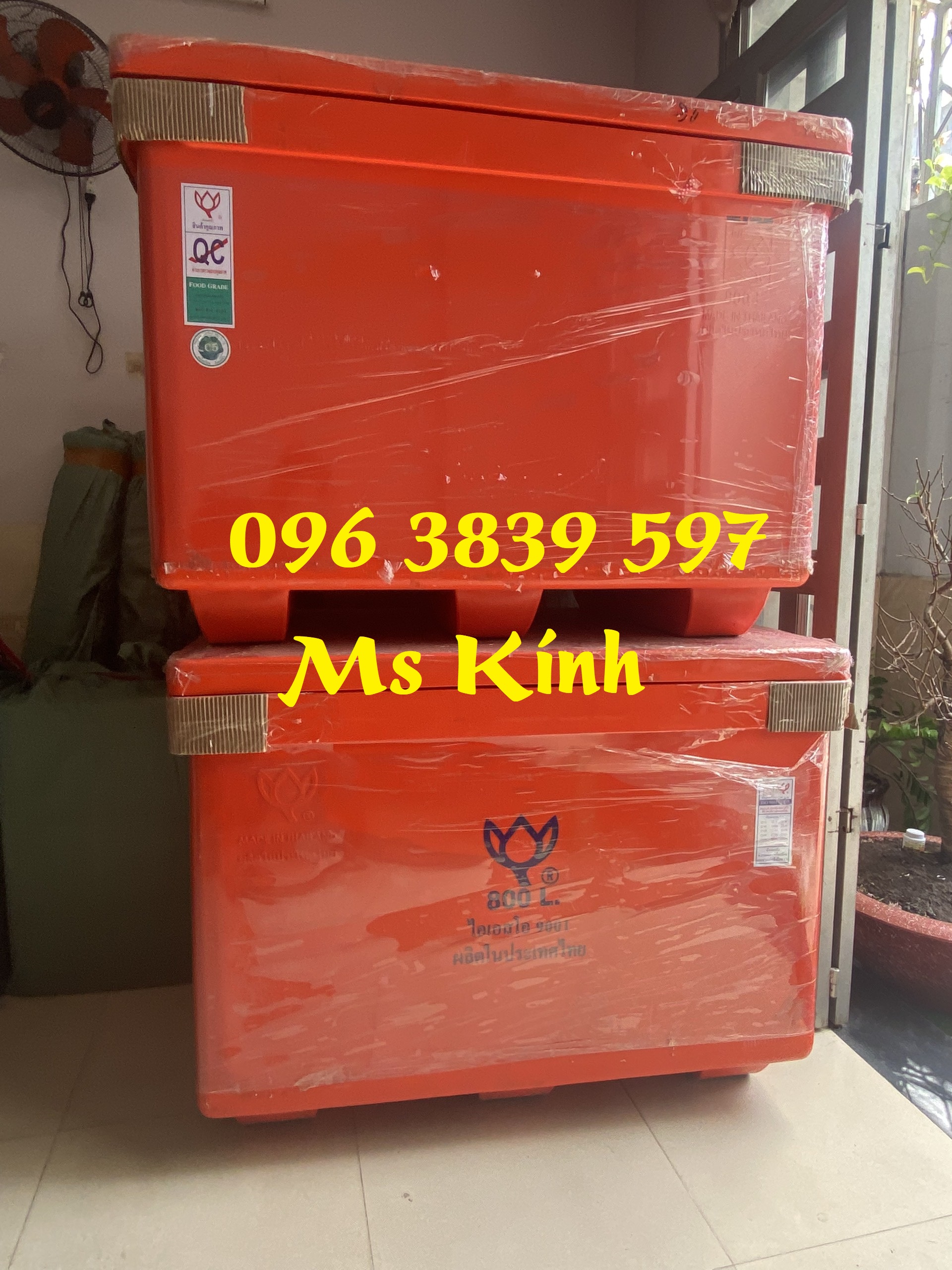 Thùng đá 800 lít, thùng giữ lạnh lớn 800 lít nhập khẩu Thái Lan hiệu hoa sen - 096 3839 597 Ms Kính