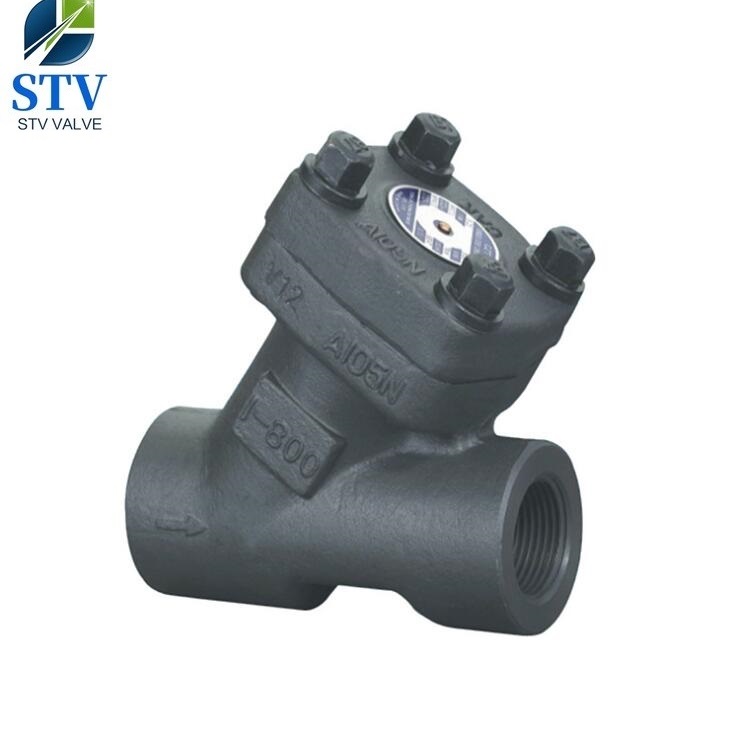 Forged Steel Y Type Piston Check Valve,800LB,DN25,SW End