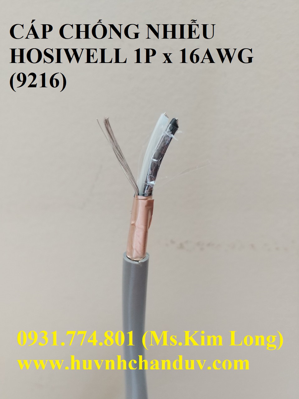 Cáp tín hiệu chống nhiễu Hosiwell 1 Pair 16AWG