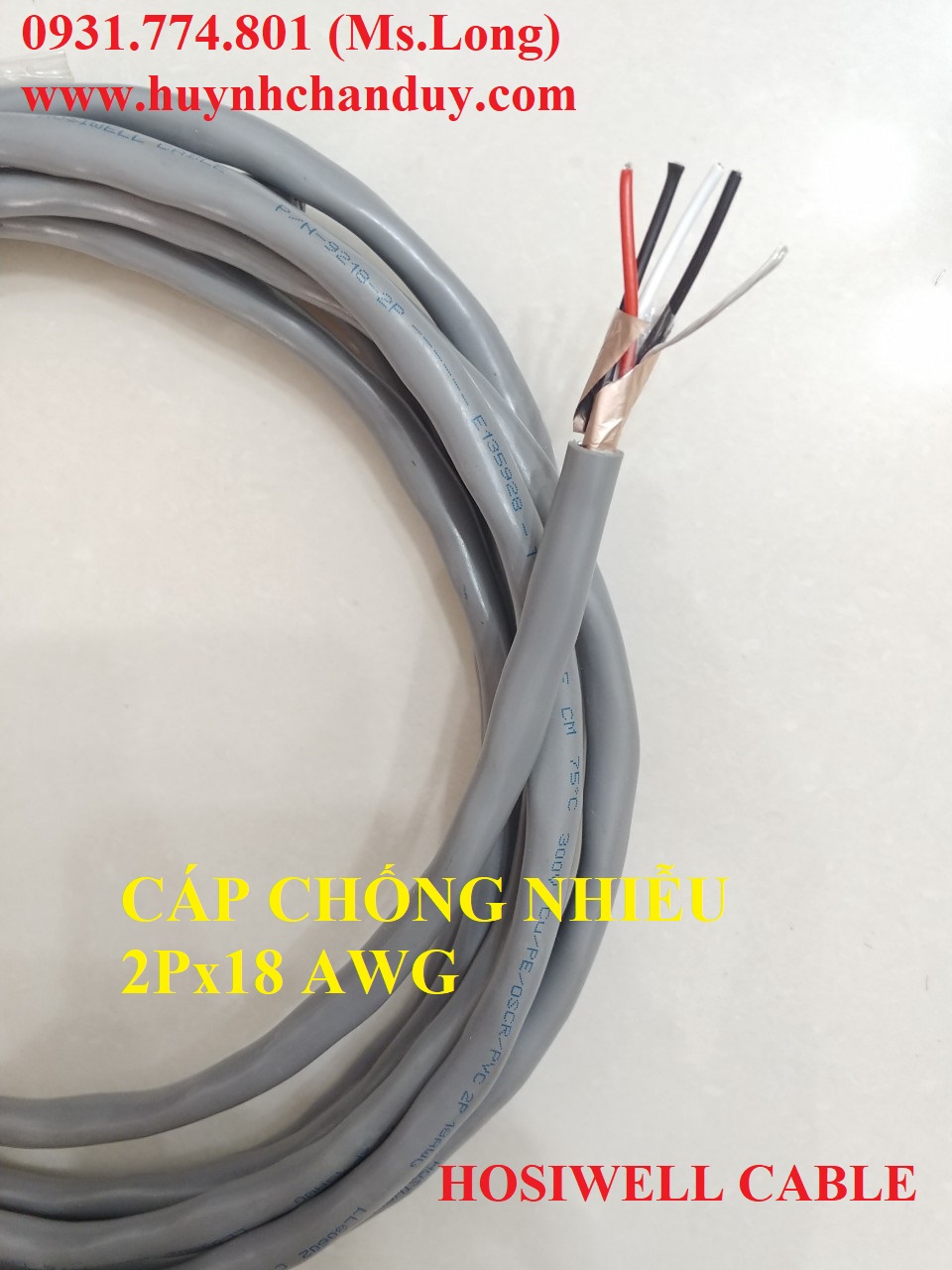 Cáp tín hiệu chống nhiễu Hosiwell 2Px18AWG