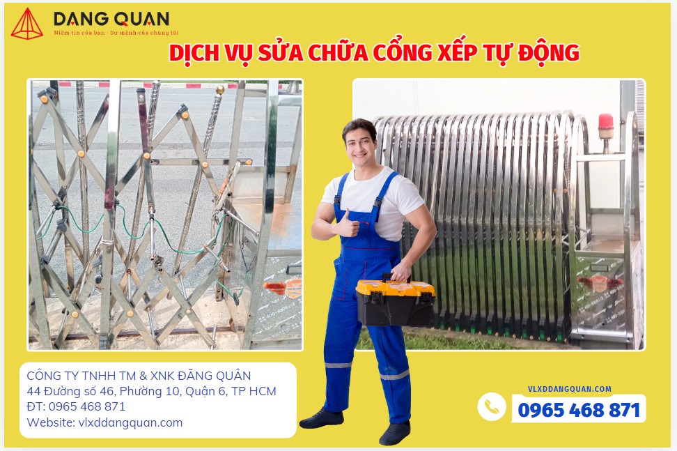 Dịch vụ sửa chữa cổng xếp inox tại TP HCM 0965 468 871