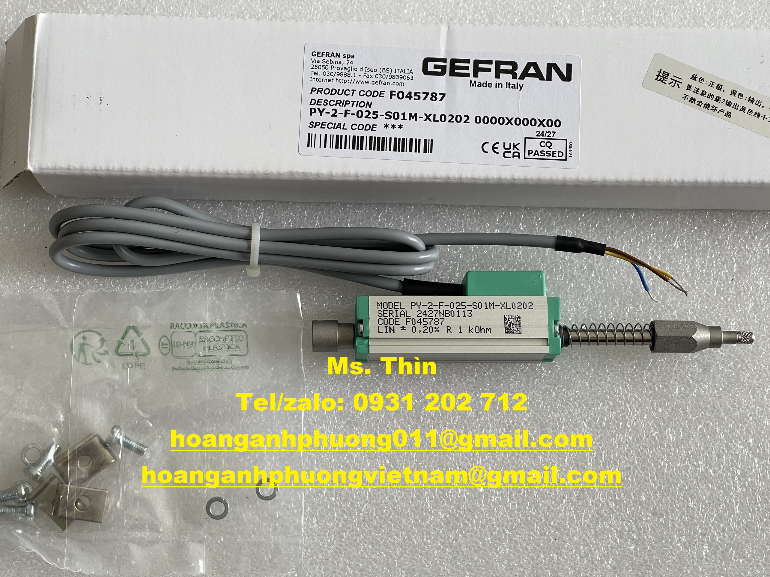 GEFRAN - Cảm biến vị trí PY-2-F-025-S01M-XL0202 - hàng nhập giá tốt