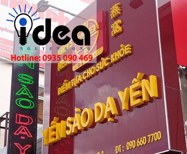 Thiết kế hộp đèn bảng hiệu - Bảng hiệu quảng cáo Nguyễn Long Idea