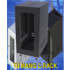 C-Rack 20U-D 600 - Cánh cửa Mica- Màu đen