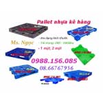 Pallet nhựa kê hàng 1 mặt, 2 mặt, pallet nhựa giá siêu rẻ