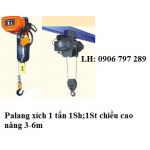 Pa lăng xích điện 1 tấn 1sh; 1st, chiều cao nâng 3-6m