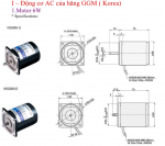 Động cơ servo Panasonic, Đc giảm tốc GGM(Korea),Biến tần ABB