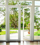 Cửa đi uPVC 2 cánh mở quay