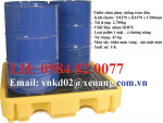 Pallet chứa phuy chống tràn dầu, Drum Storage Spill Containment Pallets, thùng pallet ngăn tràn dầu