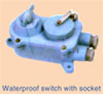 Waterproof switch with socket