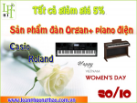 Khuyến mãi tháng 10 cho tất cả các sản phẩm đàn piano điện, đàn organ