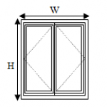 Cửa nhựa: Cửa sổ 2 cánh mở quay ra ngoài