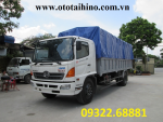 Đầu kéo Hino 1 cầu cũ, đầu kéo Hino 1 cầu đã qua sử dụng đời 2004Xe tải Hino FG, oto Hino FG 9,4 tấn, 9 tấn 4, 9400kg, thùng kín, mui phủ dài 8m8, 8800 mm, giá tốt nhất, FG8JPSL super long