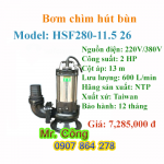 Bơm chìm hút bùn NTP HSF280-11.5 26 2 HP