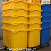 Thùng rác 660 lít nhựa composite