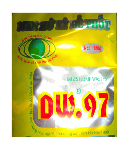 Men xử lý bể phốt DW.97 ( gói 180gr ) khử mùi hôi, chống bồng tắc hầm cầu